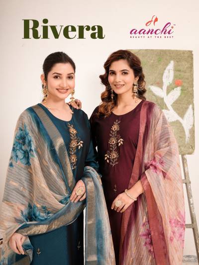 RIVERA BY AANCHI DESIGNER SILK SALWAR SUIT WHOLESALER IN INDIA